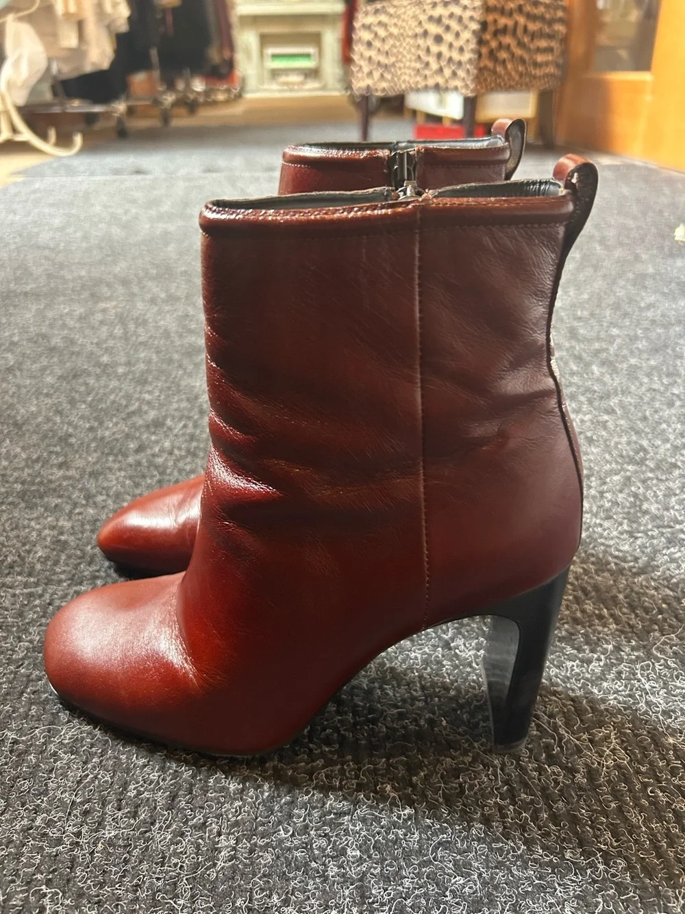 Rag & Bone Mahogany leather Ellis Ankle Boots Size 39